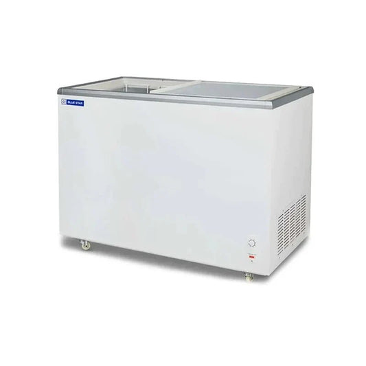 Dynastar 220 Volt Glass Top chest display Freezer 310 Liter Sliding Door Chest Freezer 220V 50Hz EGT310FOD