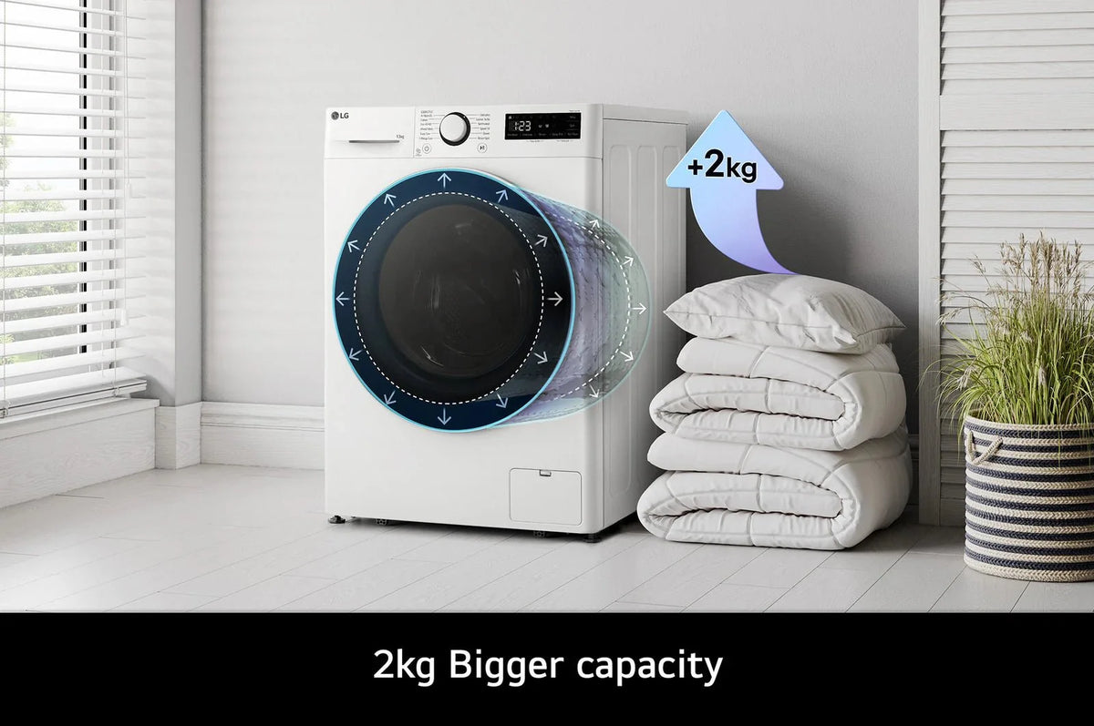 LG Extra Large 220v washer front load 220 volt 50 hz 13 KG 220 volt F4Y513WWLN1220v