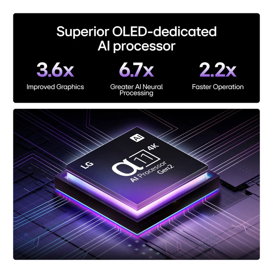 LG OLED55G54LW 55 Inch OLED evo AI G5 OLEDG54LW 4K Ultra HD HDR Smart TV - Wall mount version