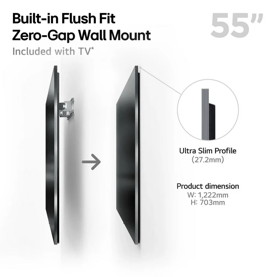 LG OLED55G54LW 55 Inch OLED evo AI G5 OLEDG54LW 4K Ultra HD HDR Smart TV - Wall mount version