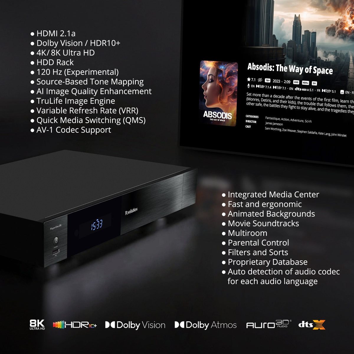 R_volution PlayerOne 8K — Network Media Player & Server