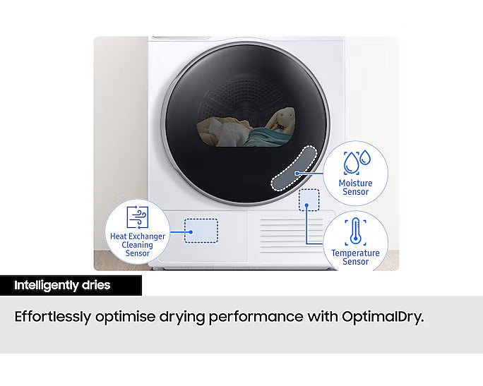 Samsung 220 volt 9 KG Dryer White A++ Heat Pump Ventless Self Condensing heat pump DV90CGCWHITE220v 220v 240 volts 50 hz