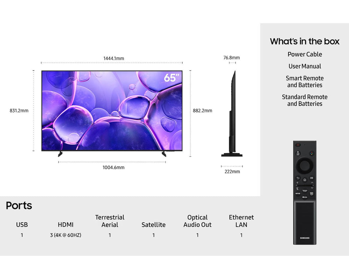 Samsung UA-55U8000 55" 4K UHD Multi-System Smart Wi-Fi LED TV 220 volt tv 220 240 volts ua55u8000