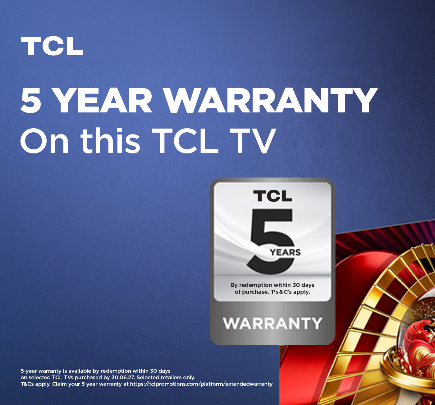TCL 55C8L-UK 55 Inch C8L 4K Ultra HD HDR Premium SQD-Mini LED Smart Google TV 2026