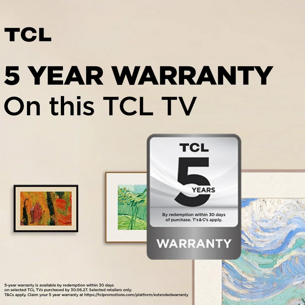 TCL 65A400 PRO-UK 65 Inch NXTVISION A400 Pro 4K UHD HDR QD-MINI LED AI Art TV 2026