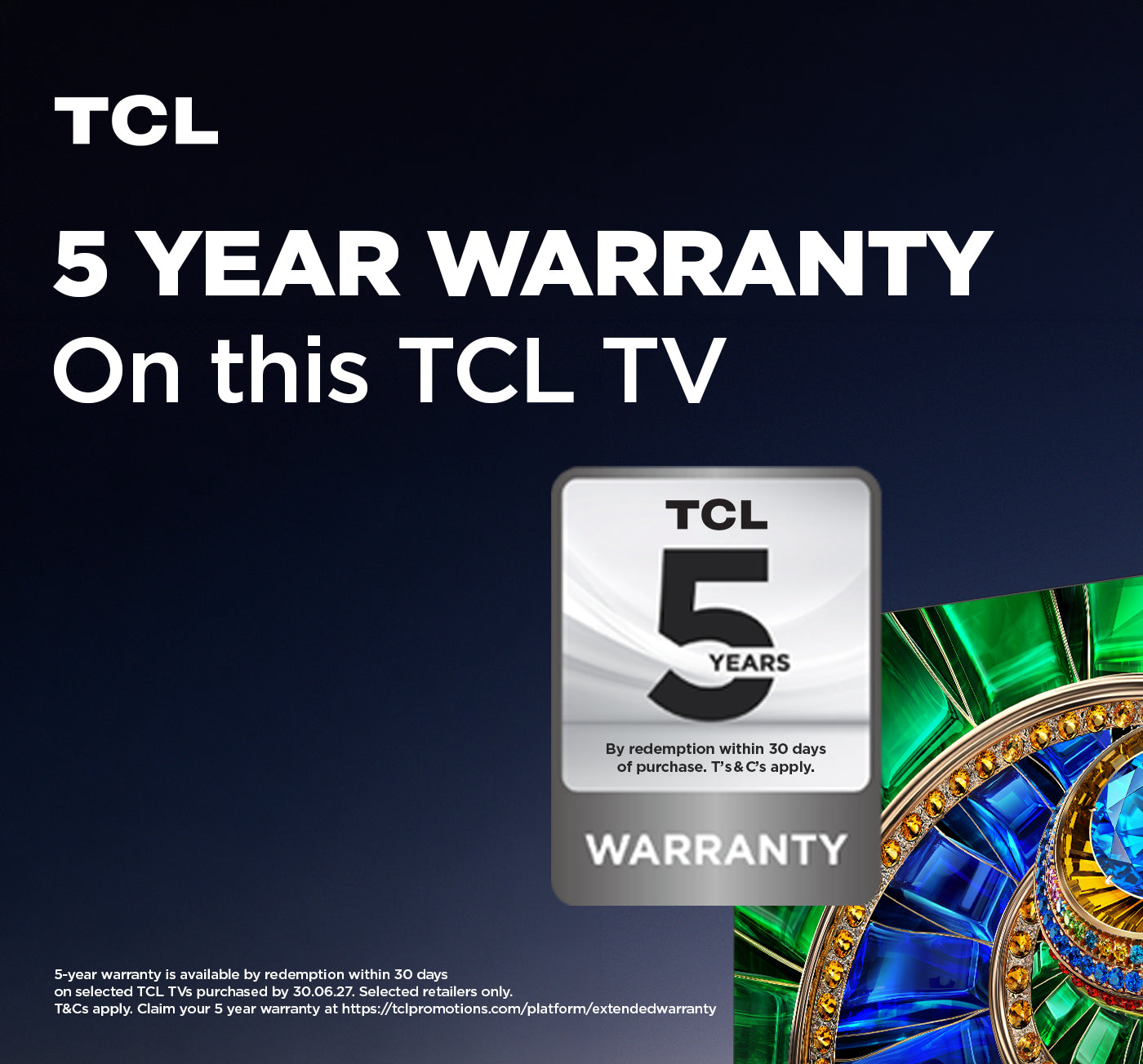 TCL 65RM7L-UK 65 Inch RM7L 4K Ultra HD HDR RGB Mini LED Smart Google TV 2026